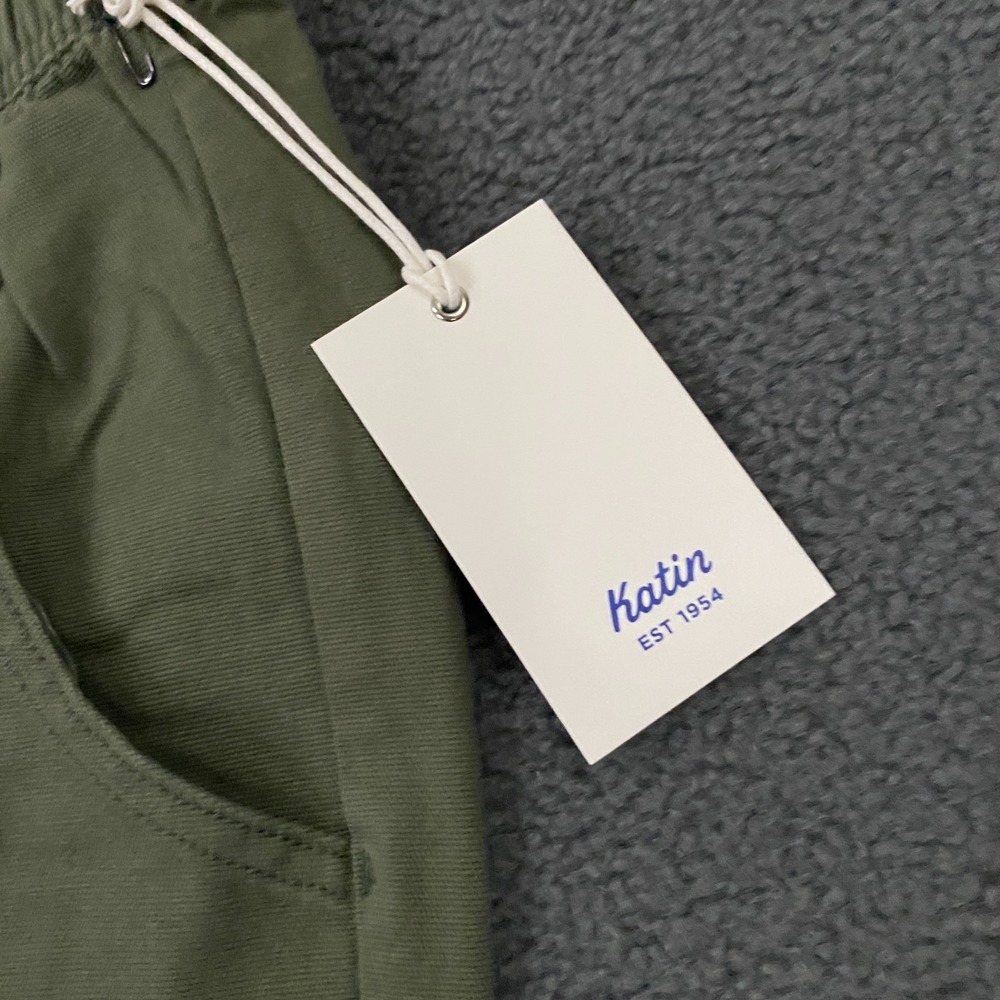 Katin Trails Pant Elastic Mens Medium Olive Green Waist Drawstring Surf Skate - Picture 2 of 12